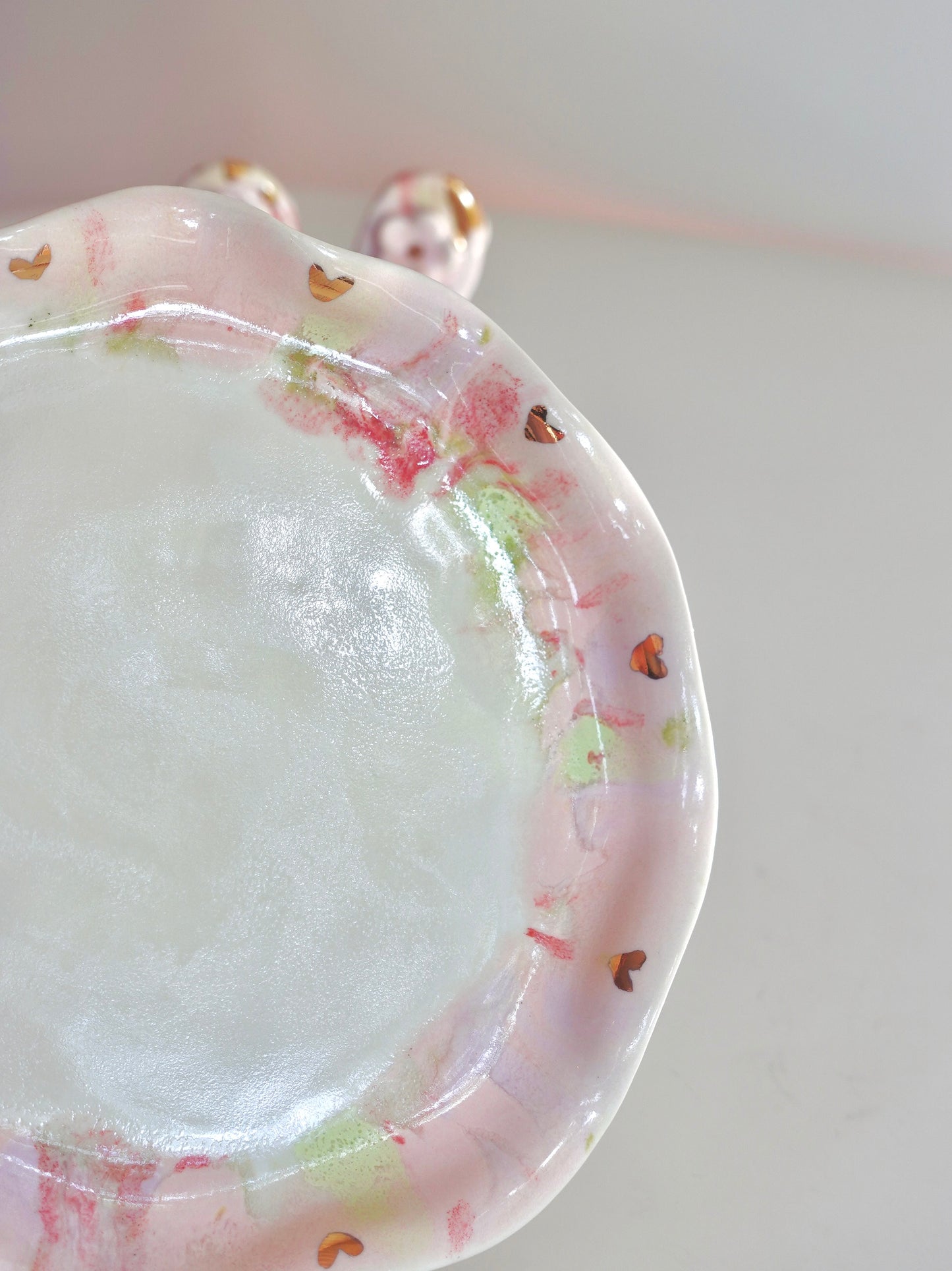 Drippy Pastel and Gold BunBun Candle/Incense Holder