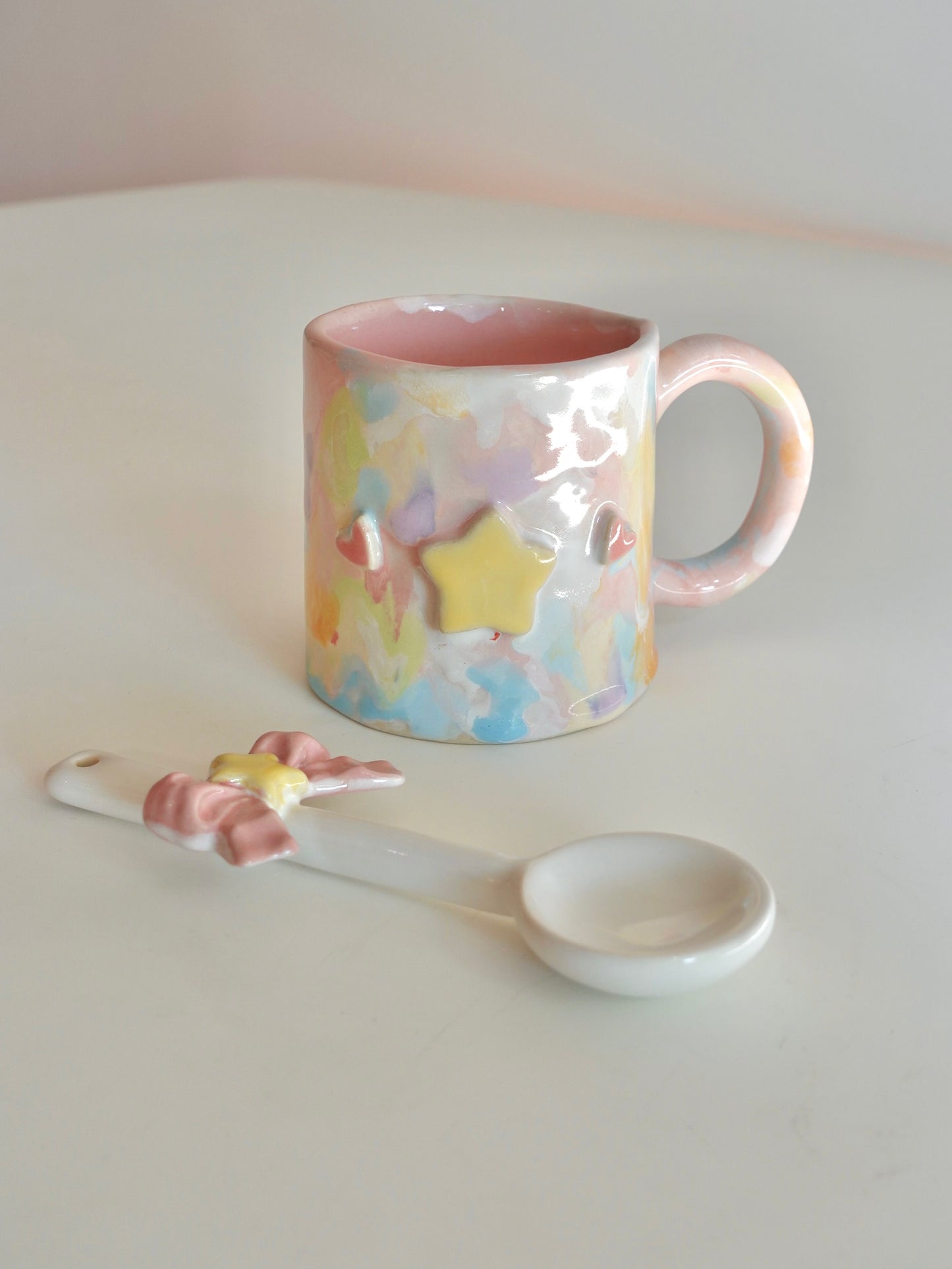 Large Drippy Star Mug and Spoon