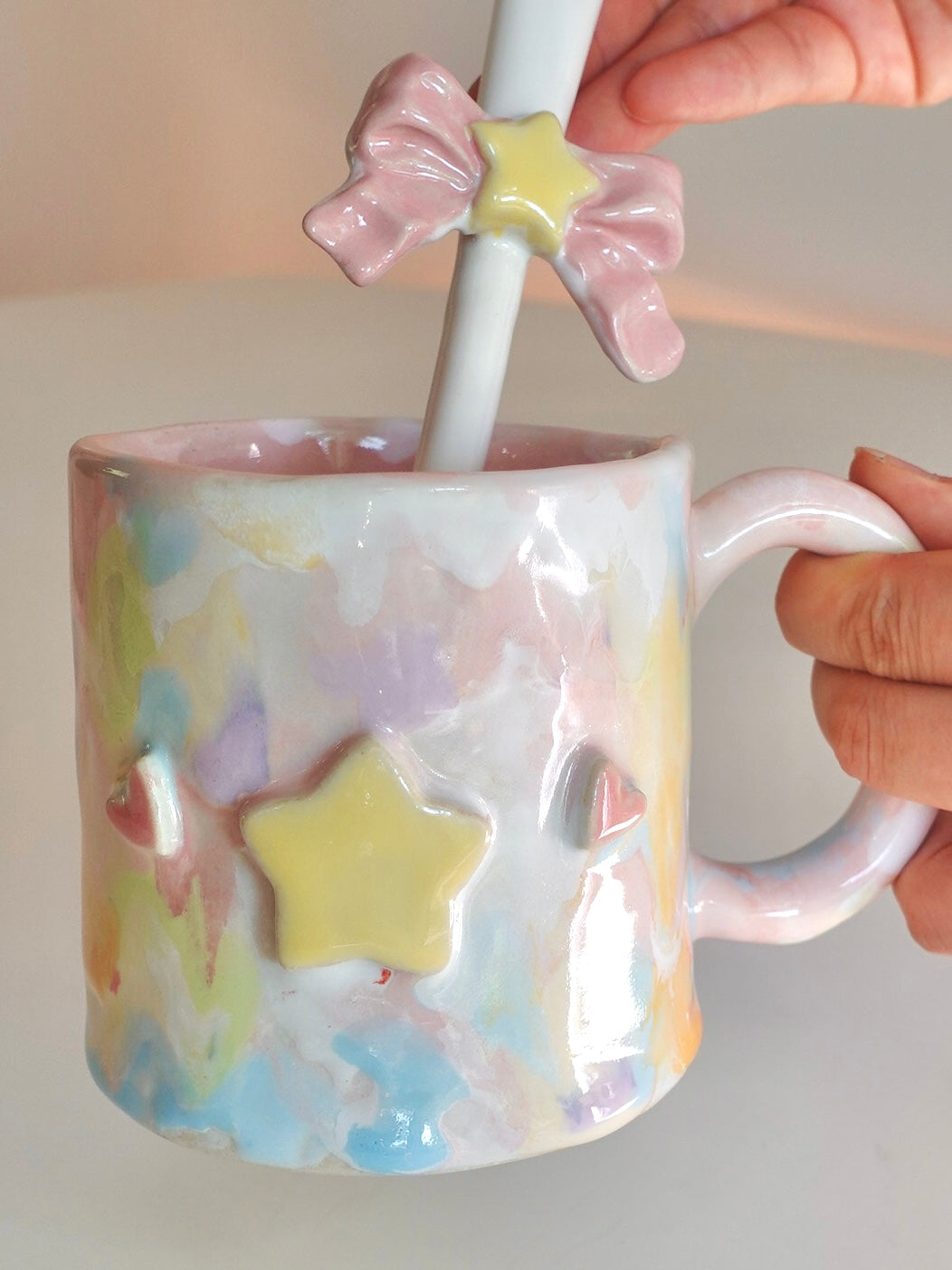 Large Drippy Star Mug and Spoon