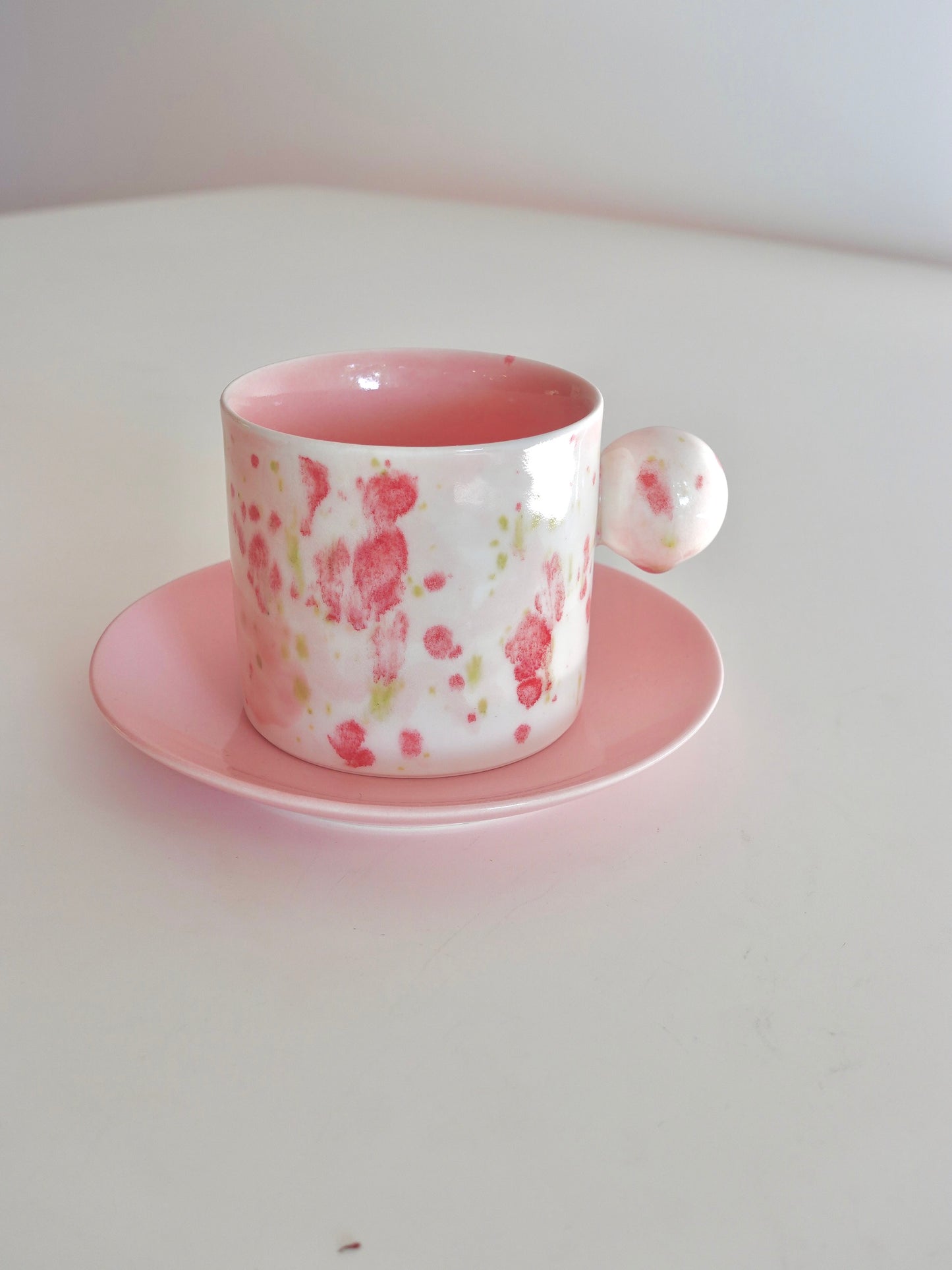 Strawberry Ball Handle Mug and Plate Set