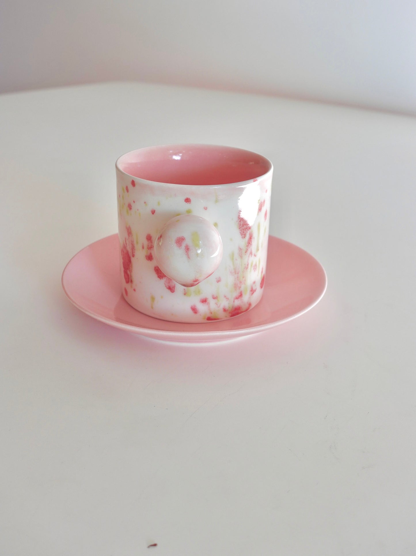 Strawberry Ball Handle Mug and Plate Set