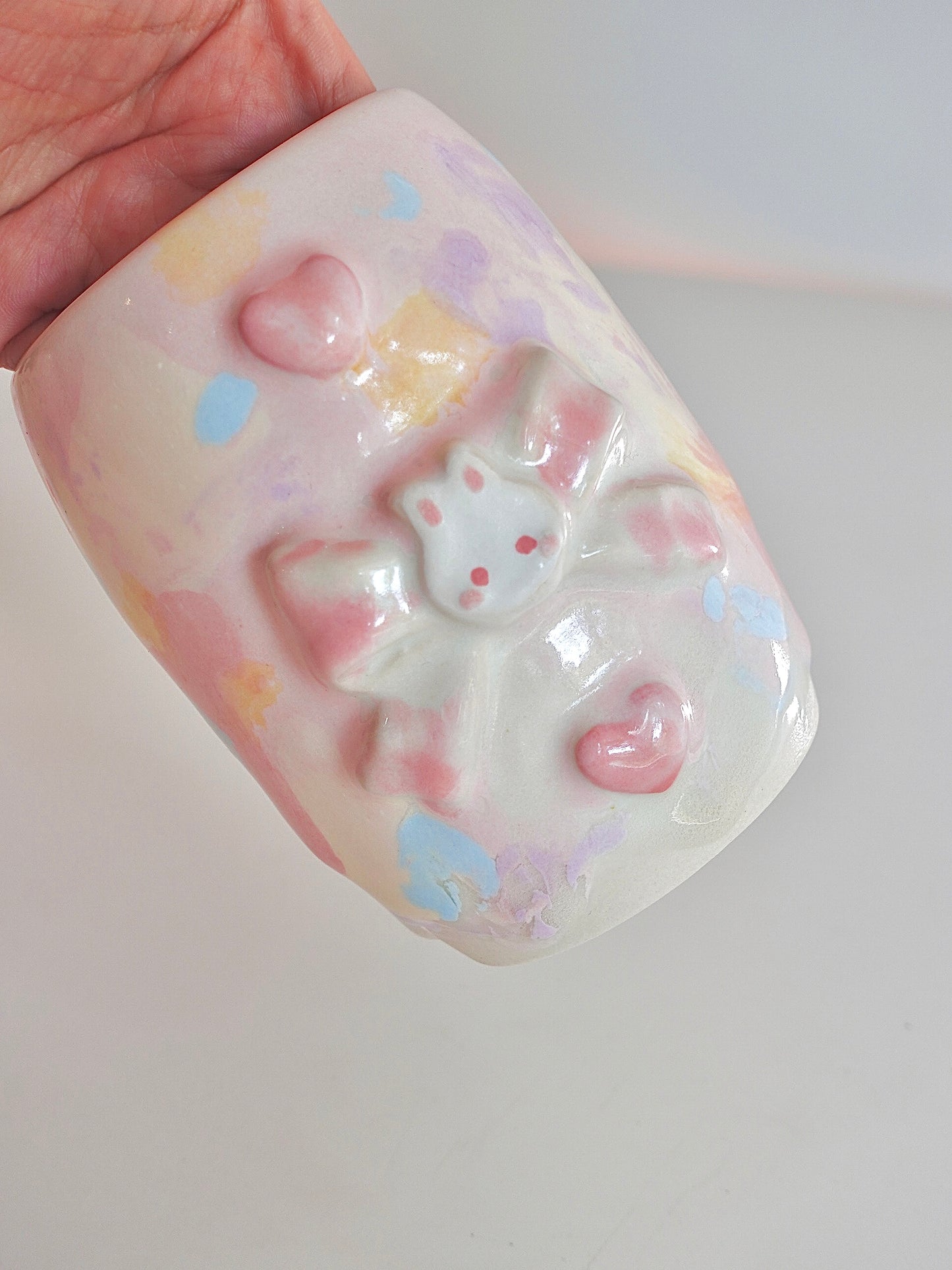 Pastel Drippy Bun and Bow Tumbler 2