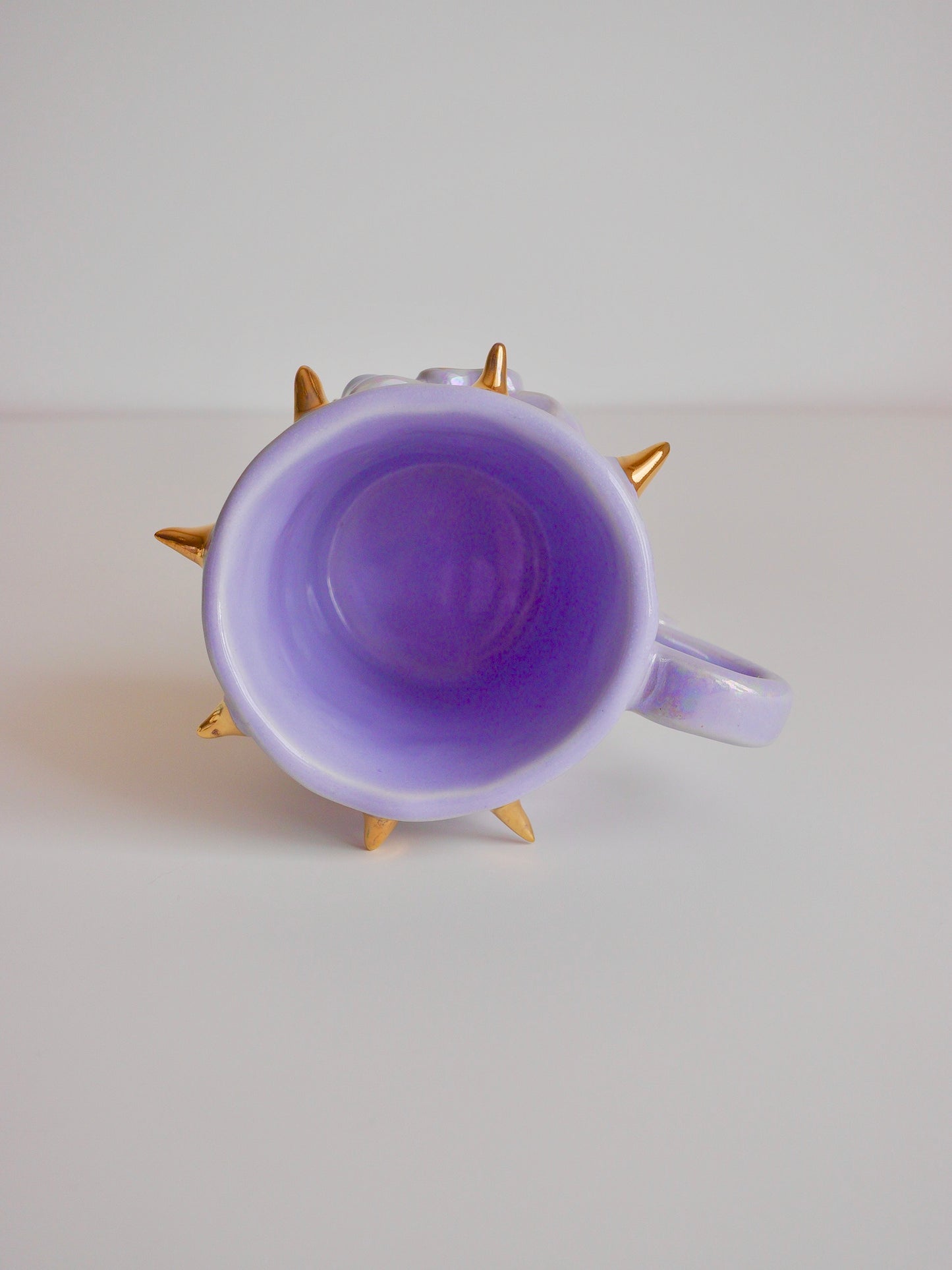 Lustre Lavender Heart Spike Mug