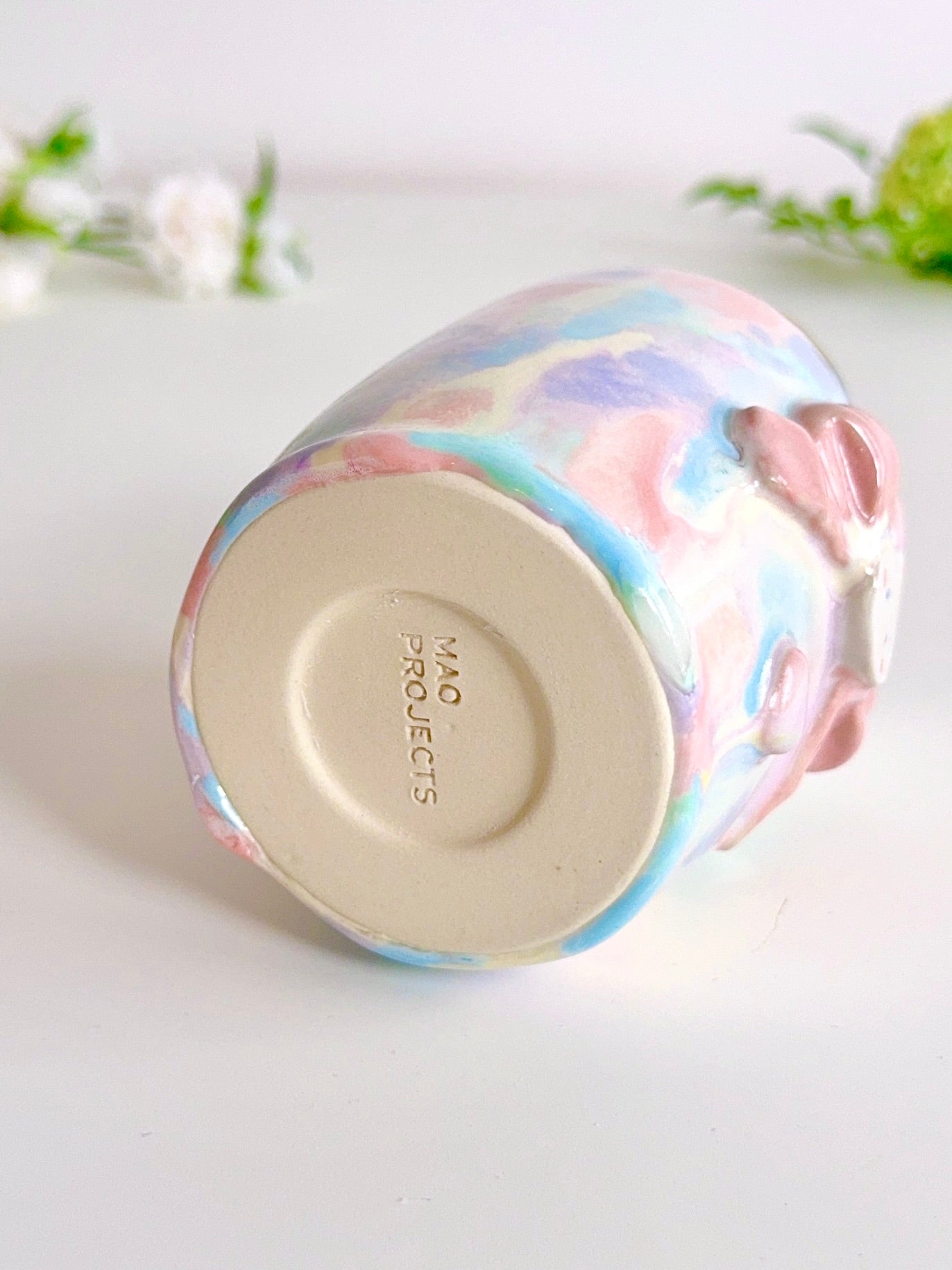 Pastel Drippy Bun and Bow Tumbler