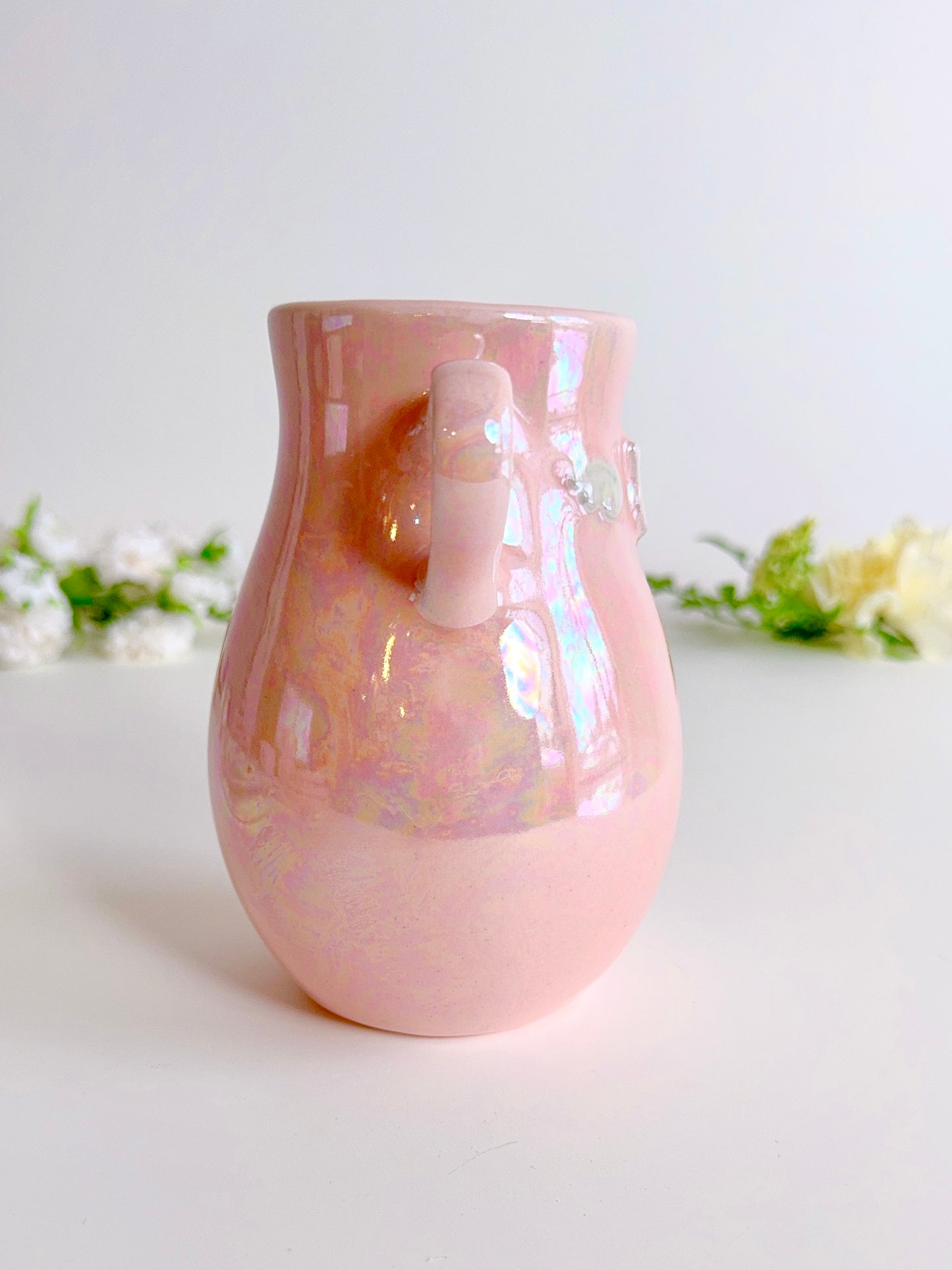 Pink Lustre Winged Mimi Vase