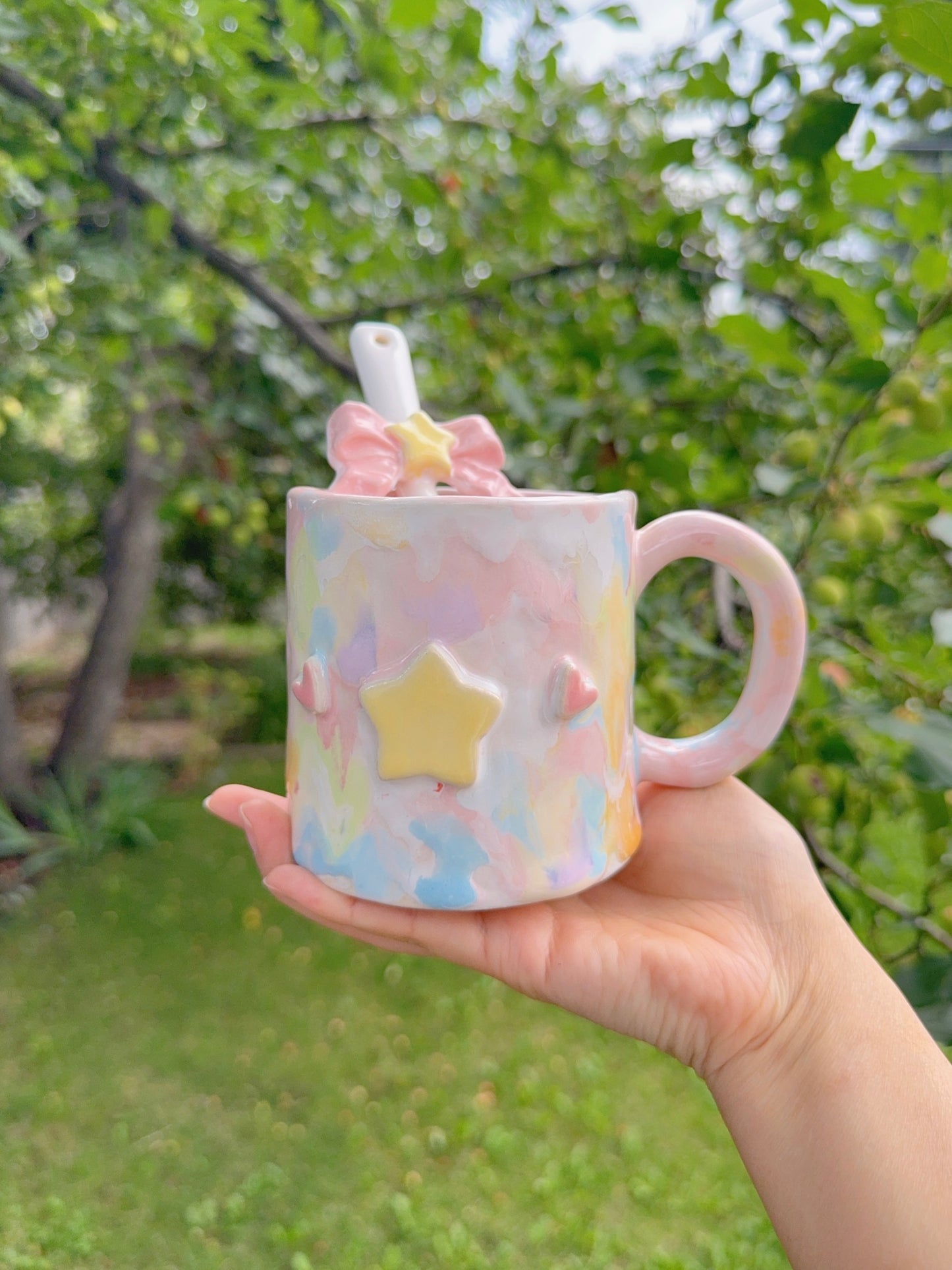 Large Drippy Star Mug and Spoon