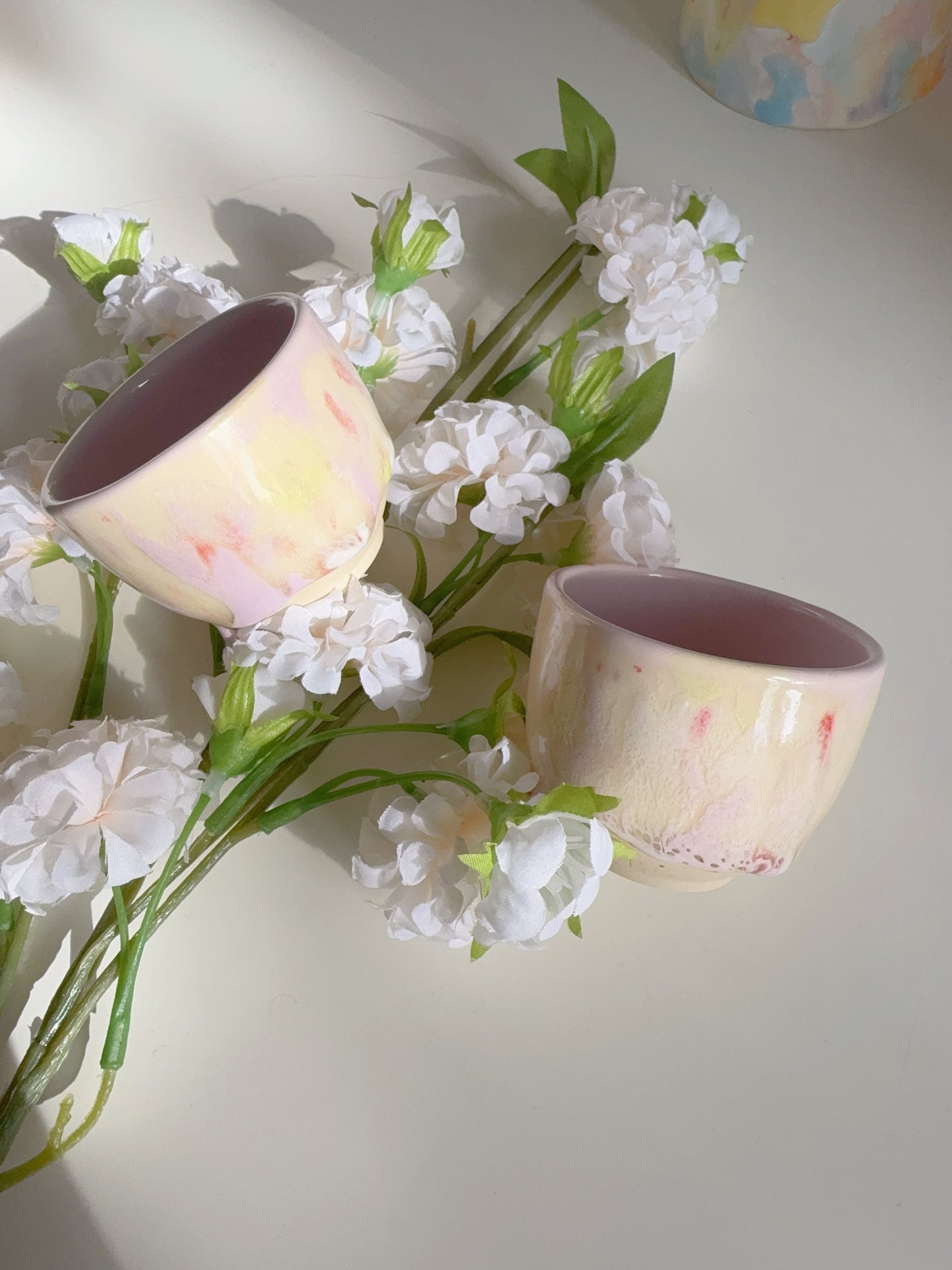 Drippy Lilac 100ml Mini Tea Bowls