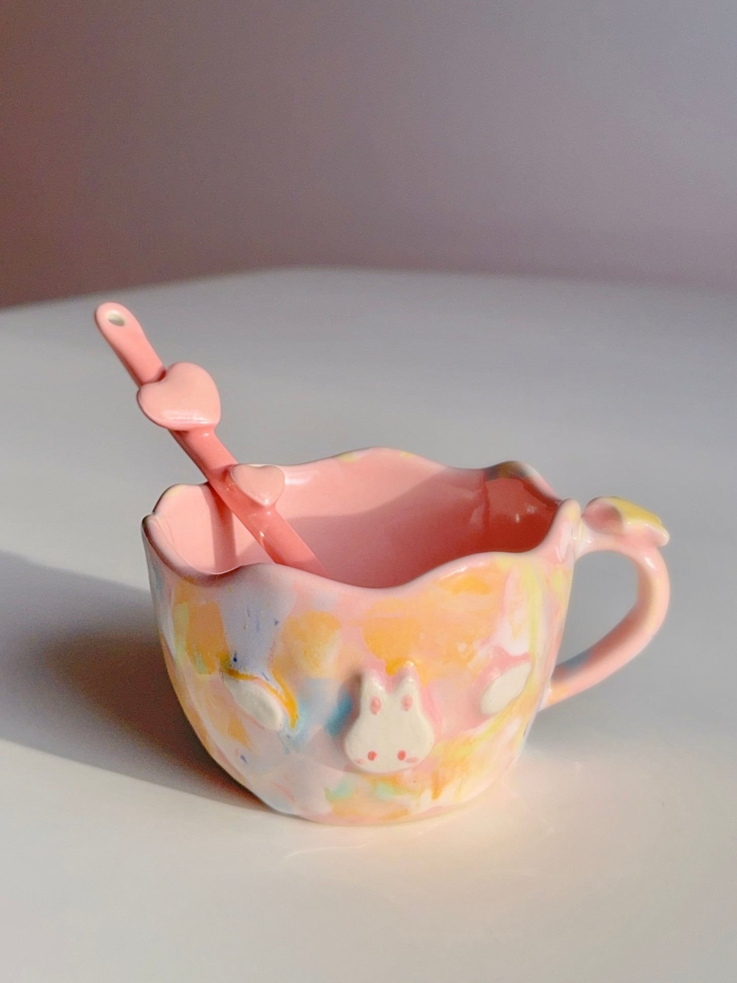 Pink Drippy Pastel BunBun Mug 2.0