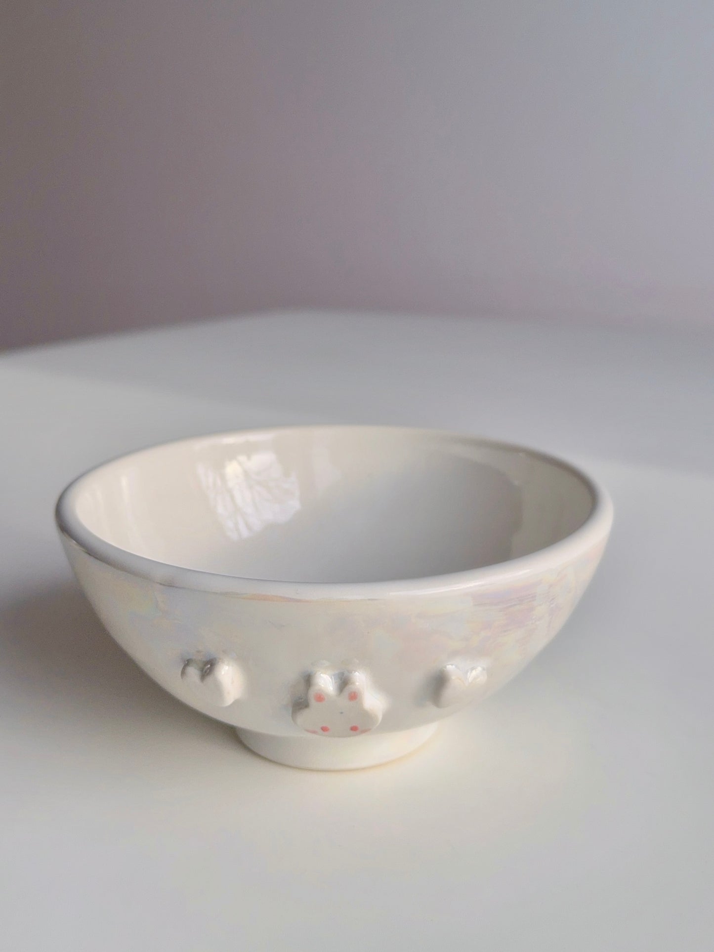 Lustre White Bun Bun Bowl