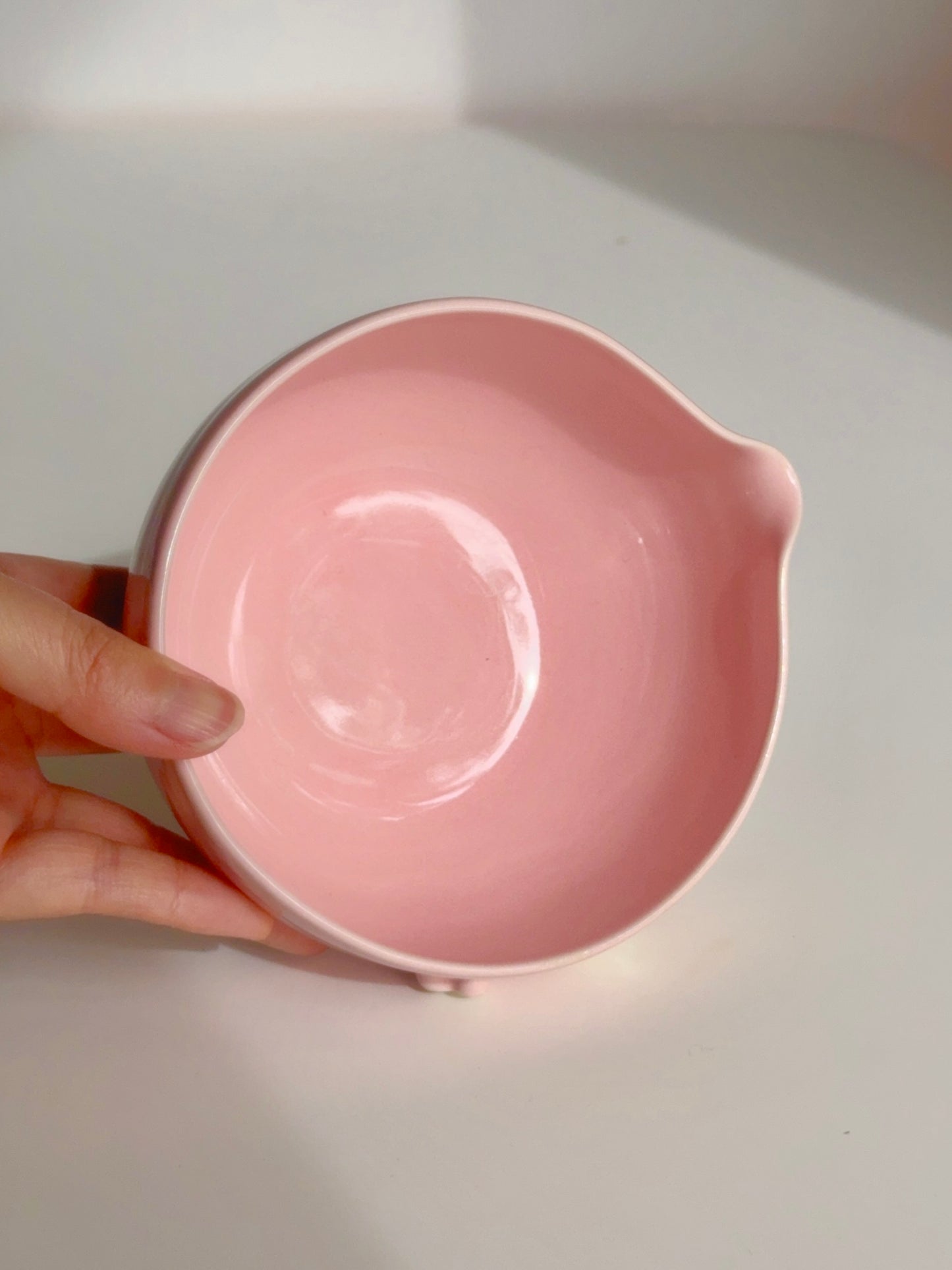 Pink Bun Bun Hearts Matcha Bowl