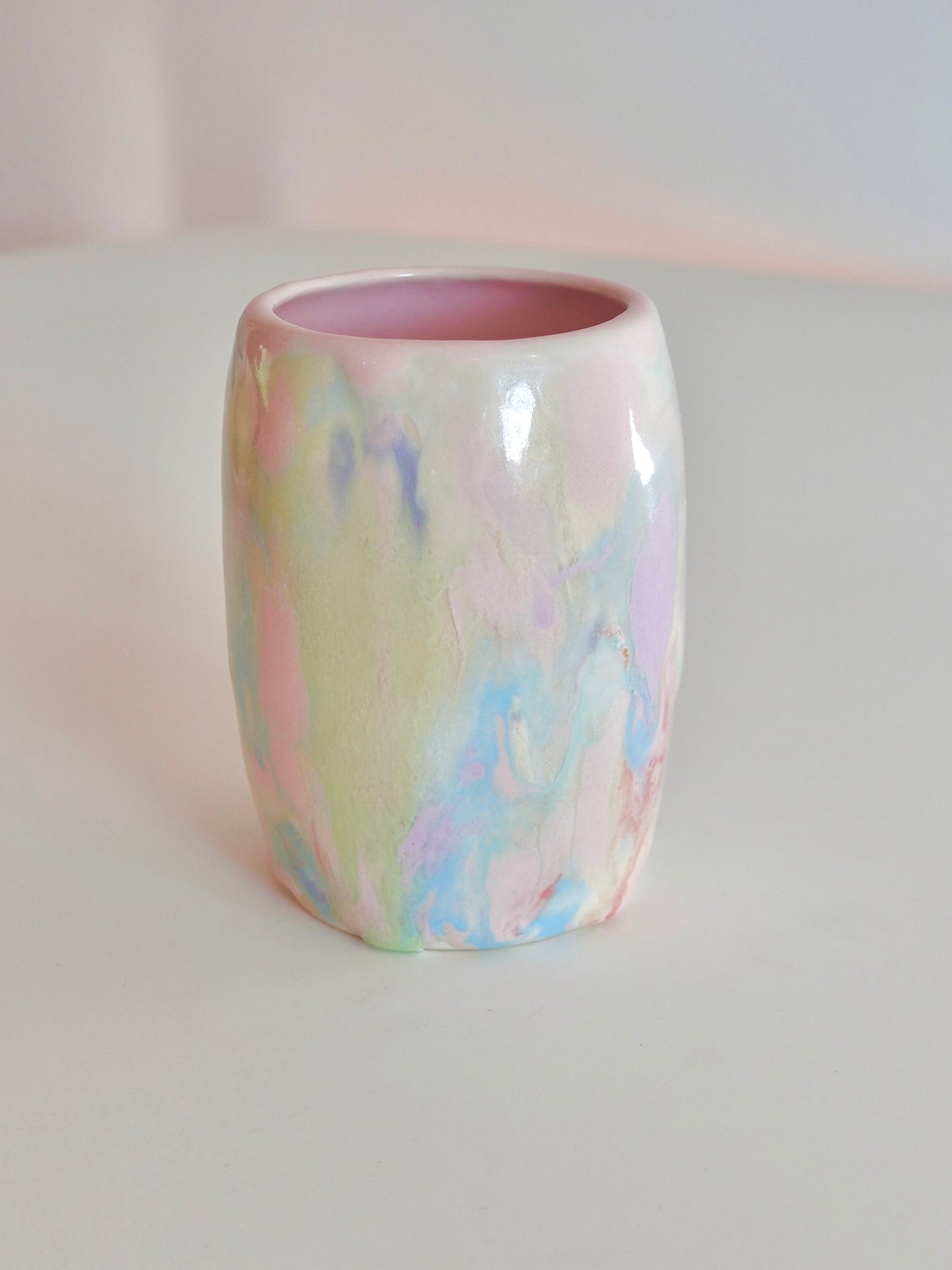 Pastel Drippy Bun and Bow Tumbler 1