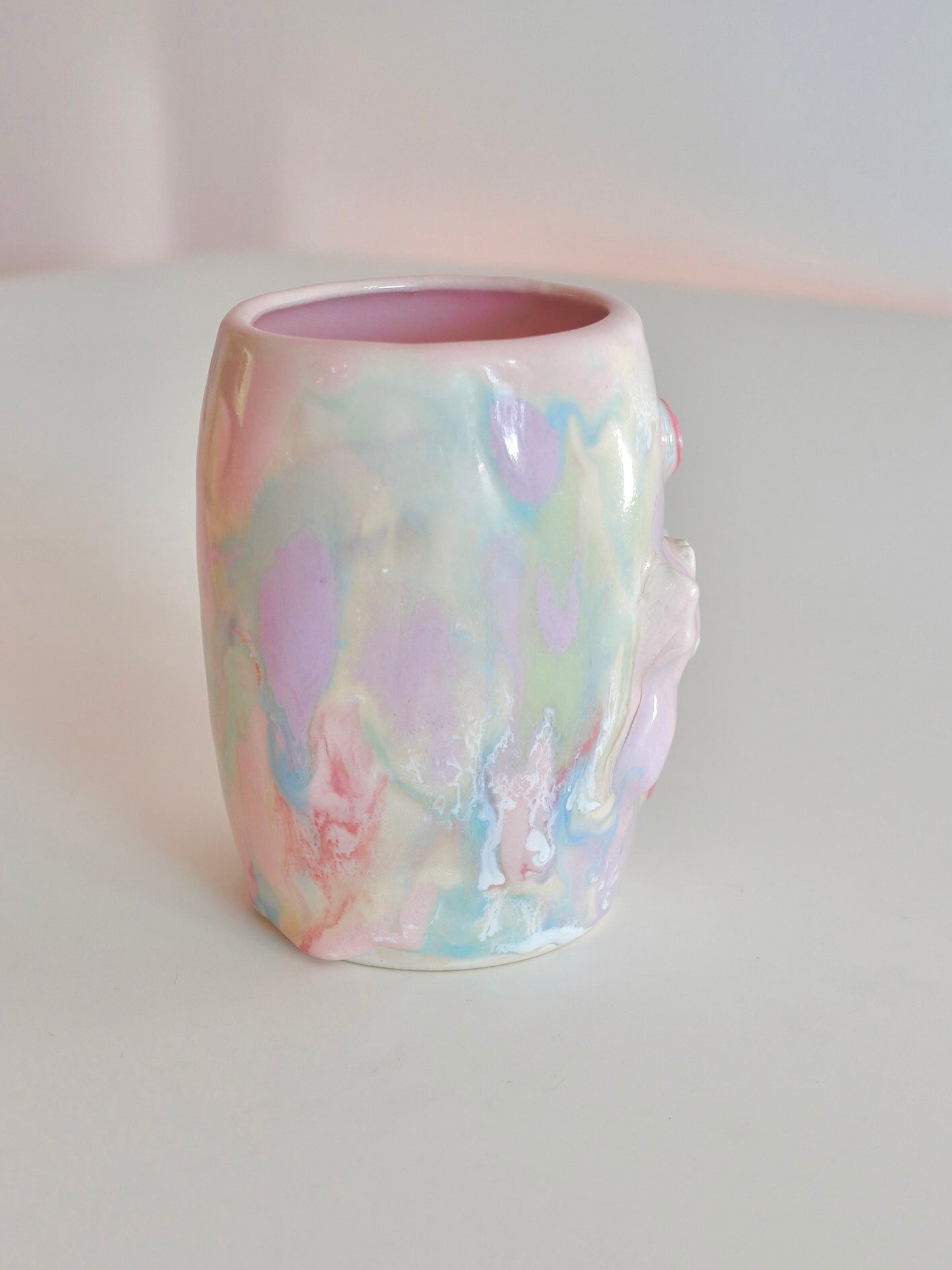 Pastel Drippy Bun and Bow Tumbler 1