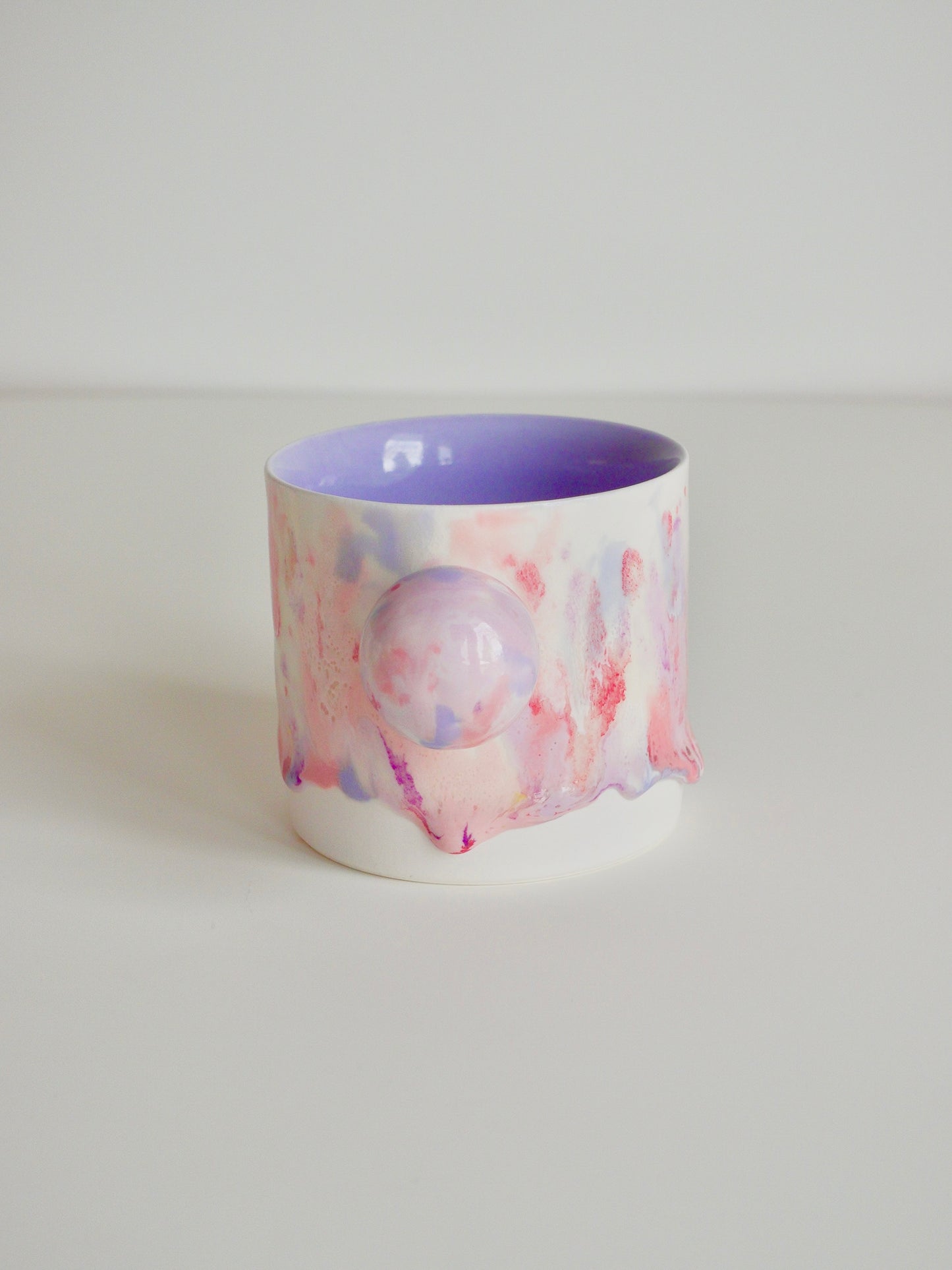 Drippy Pastel Ball Handle Mug 1