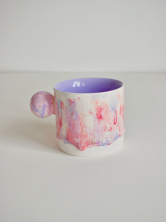 Drippy Pastel Ball Handle Mug 1
