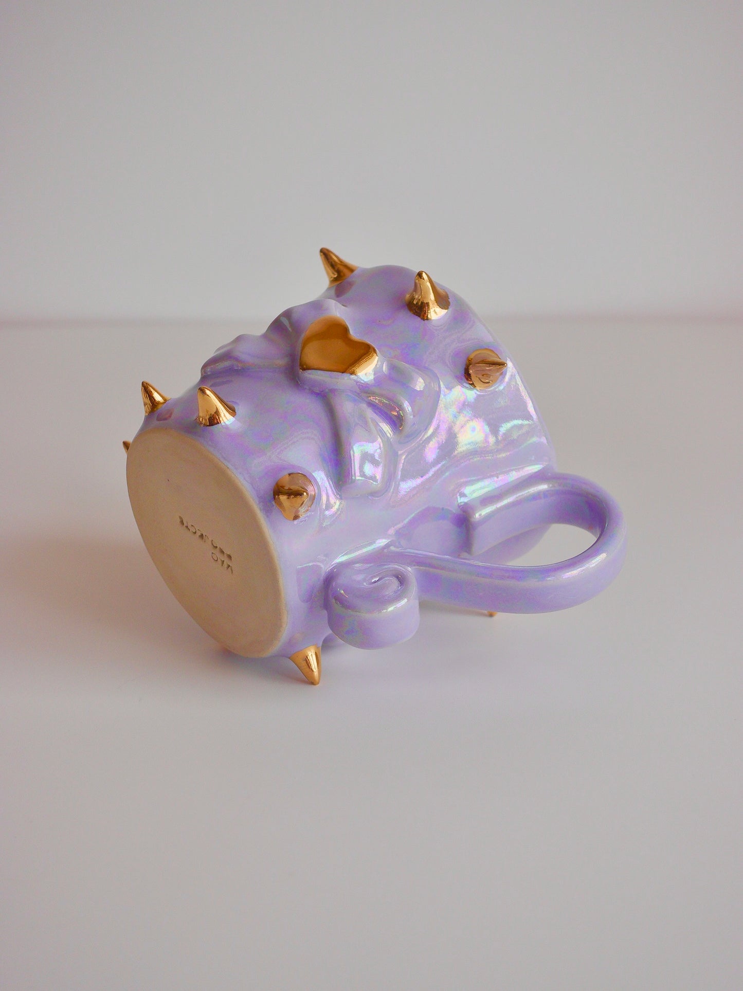 Lustre Lavender Heart Spike Mug