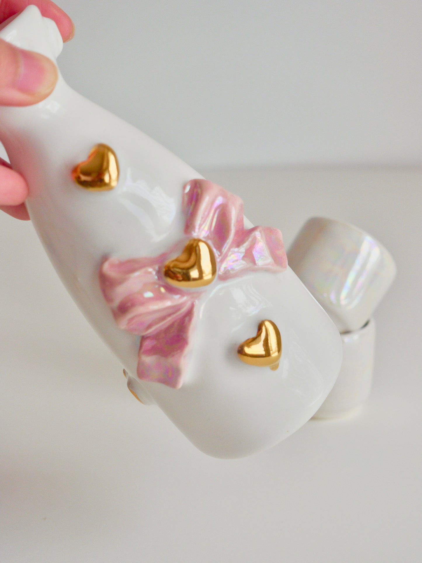 White + Gold Sake Set