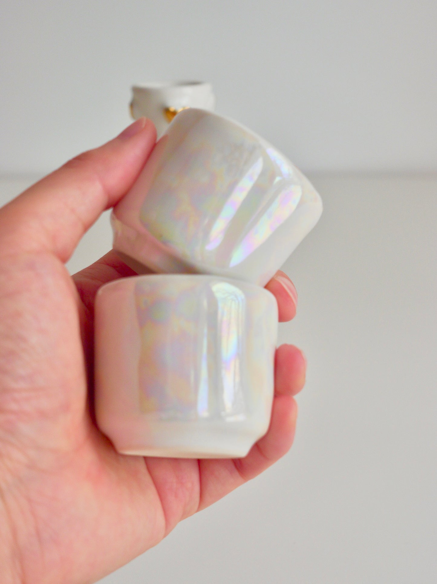 White + Gold Sake Set