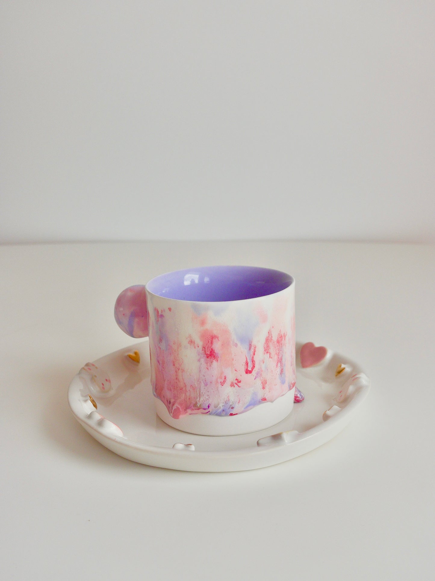 Drippy Pastel Ball Handle Mug 1