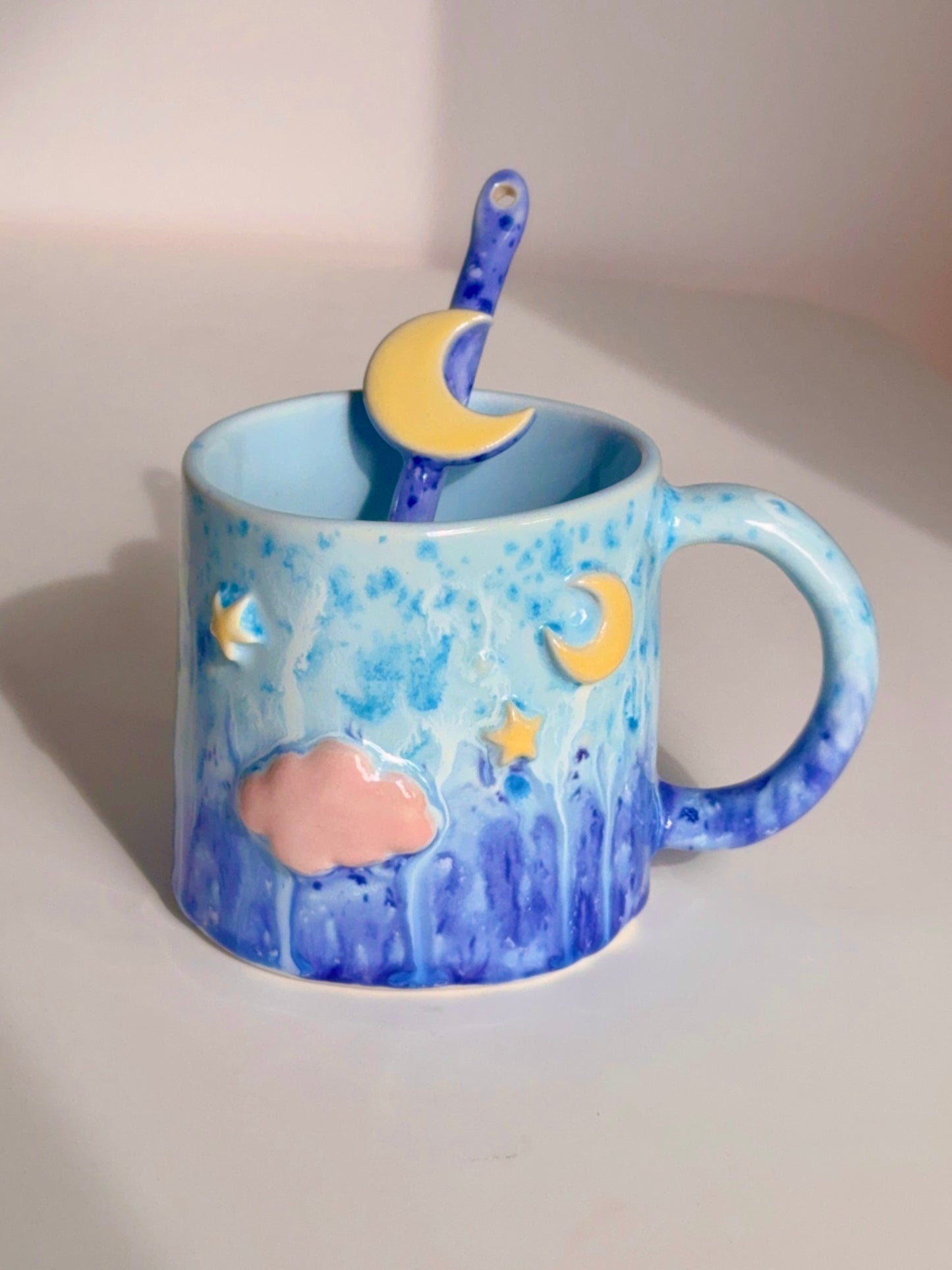 Large Stormy Cloud Mug and Spoon