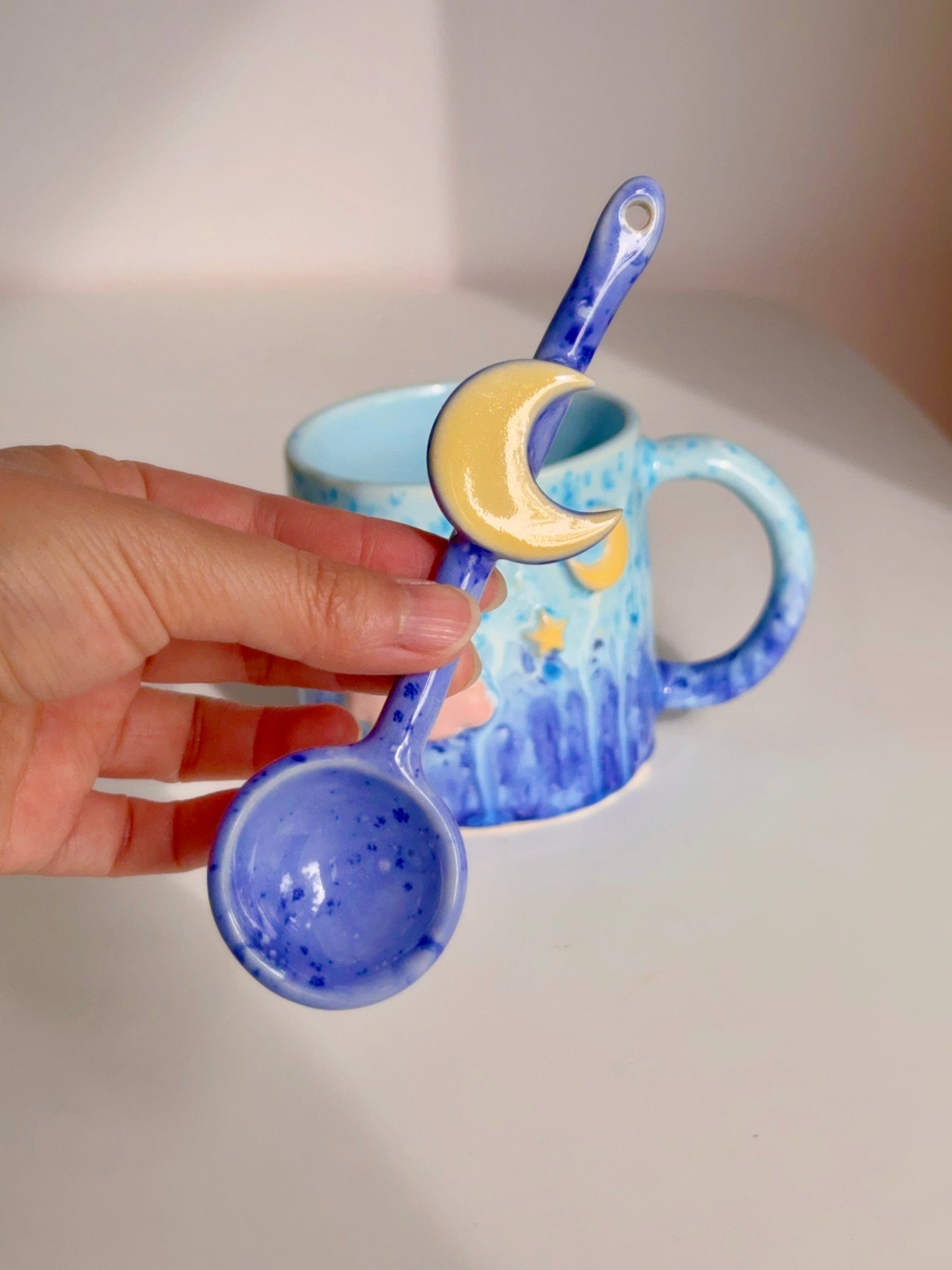 Large Stormy Cloud Mug and Spoon