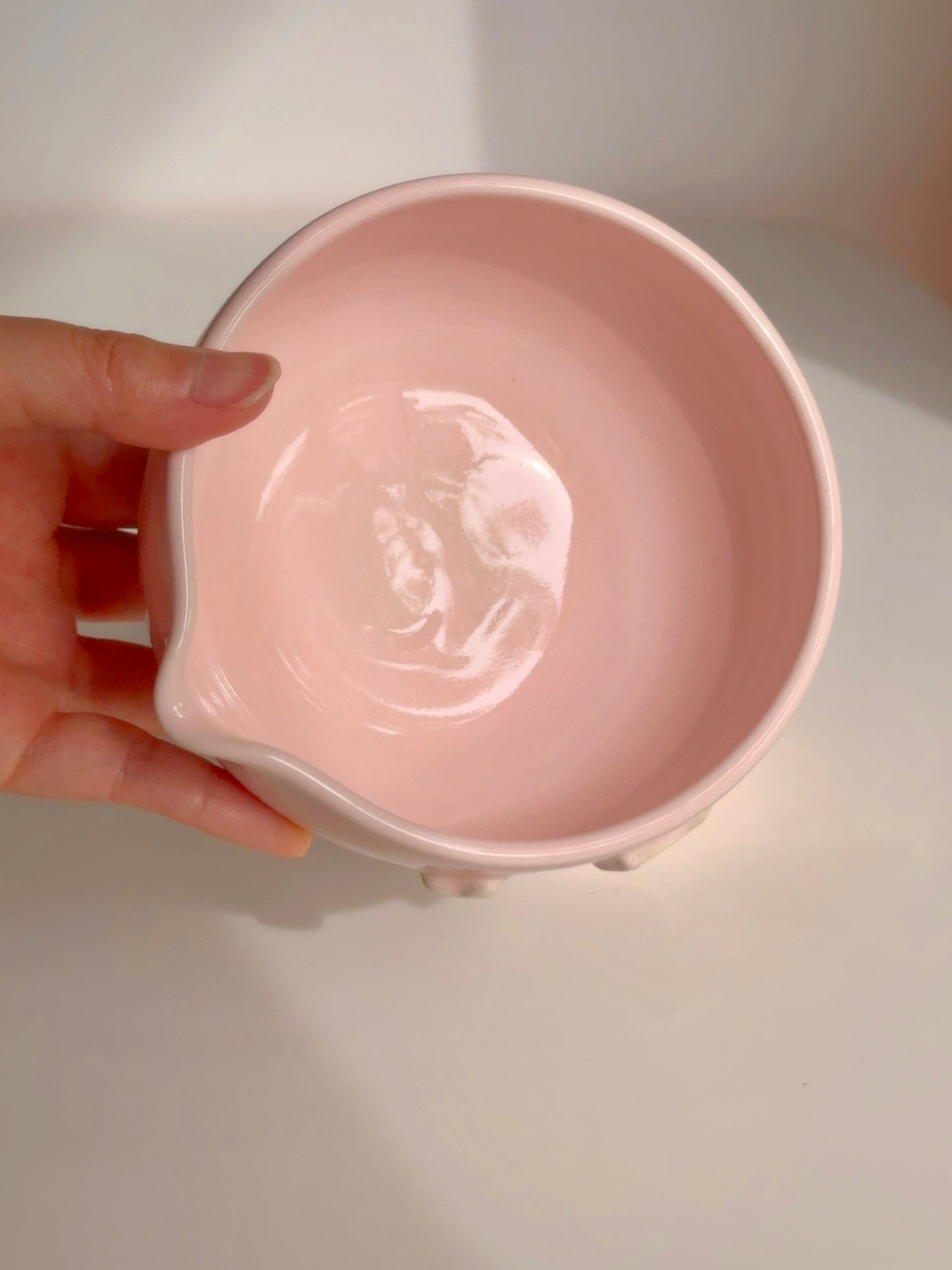 Pink Mimi Hearts Matcha Bowl