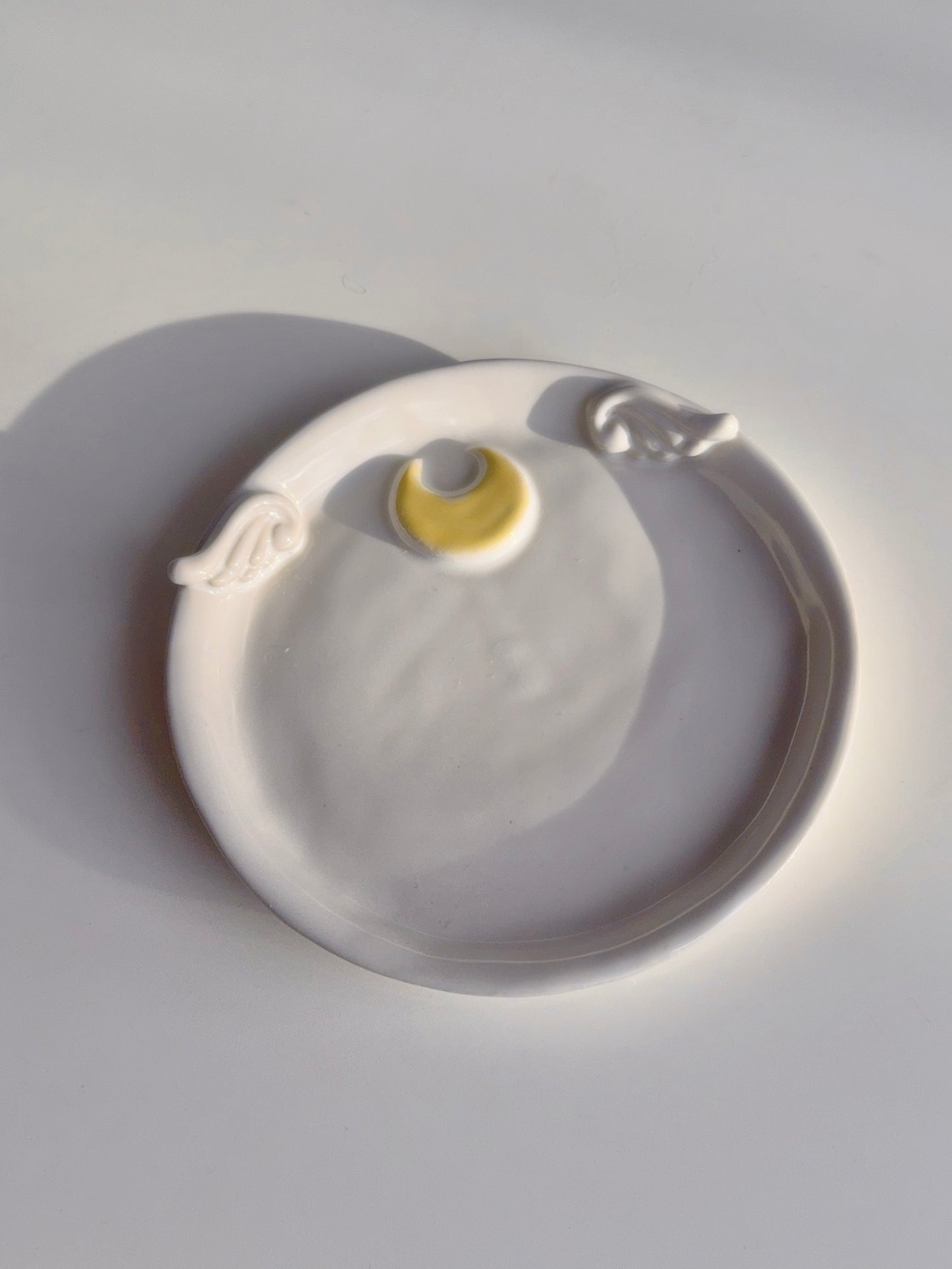 White Winged Moon Plate