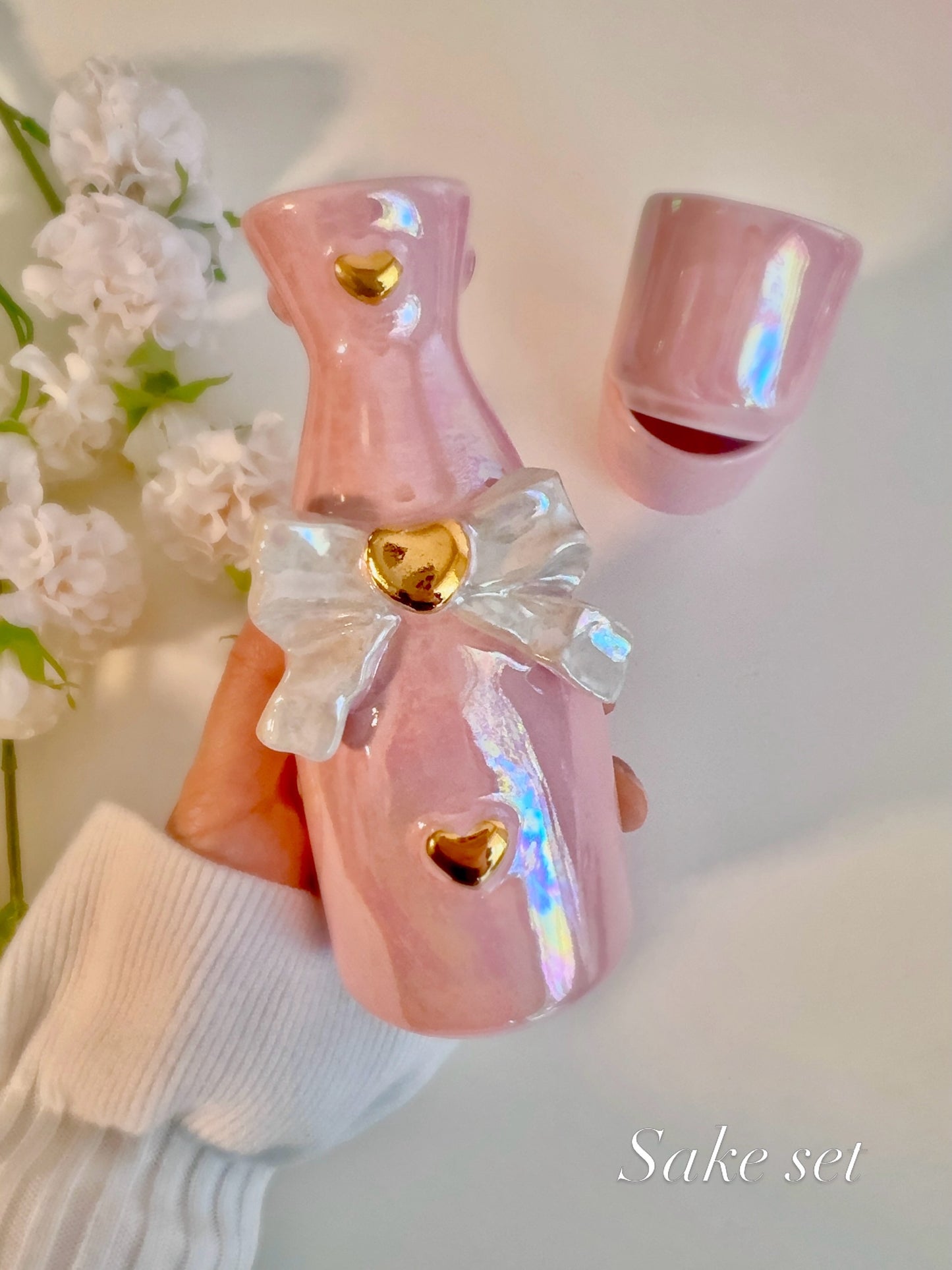 Pink + Gold Sake Set