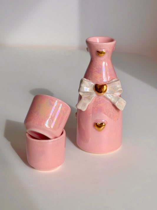 Pink + Gold Sake Set