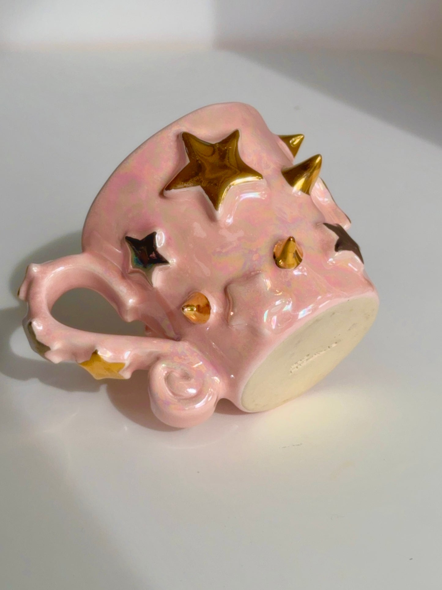 Lustre Pink Star Spike Mug