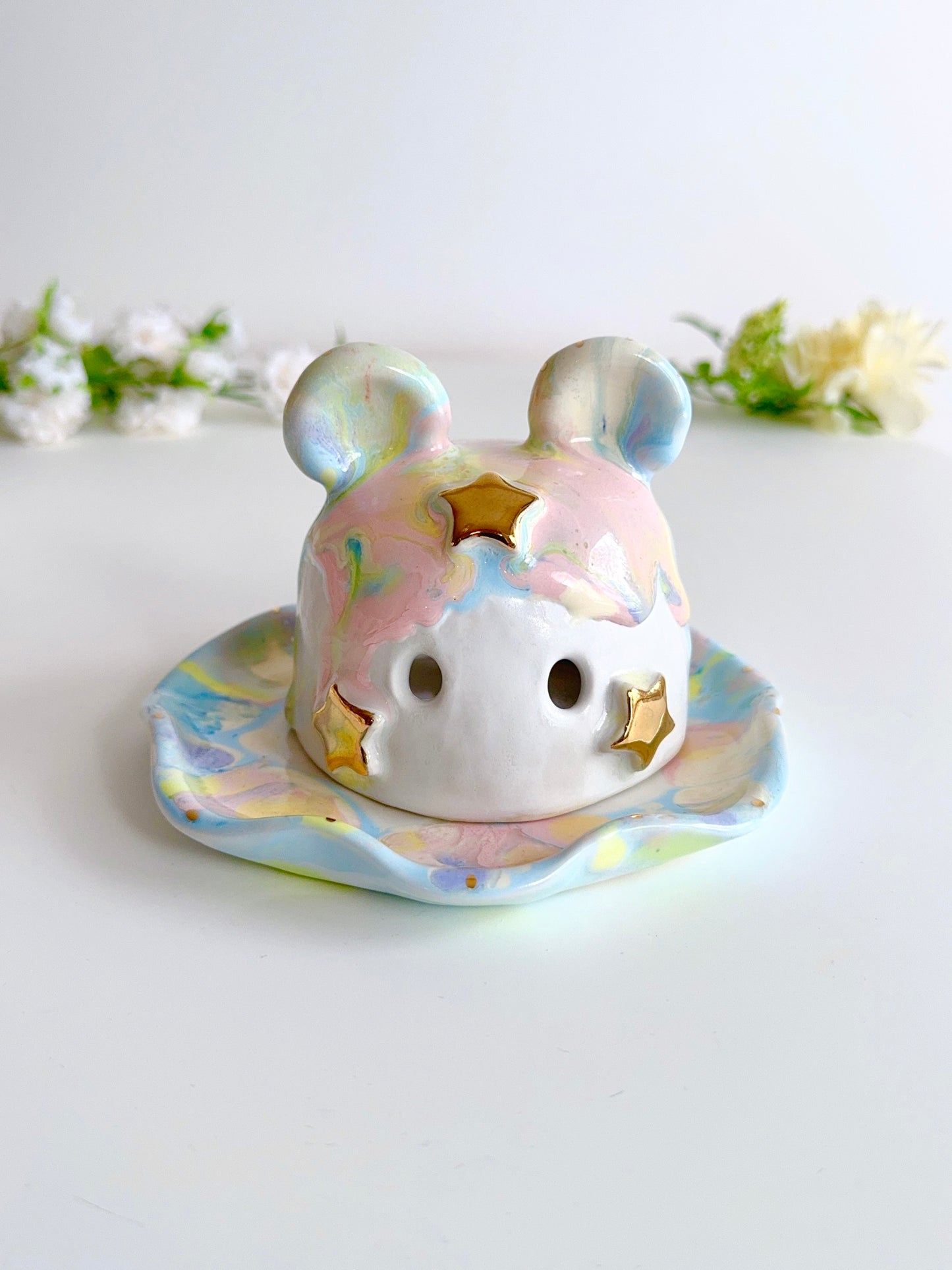 Drippy Bear Candle/Incense Holder