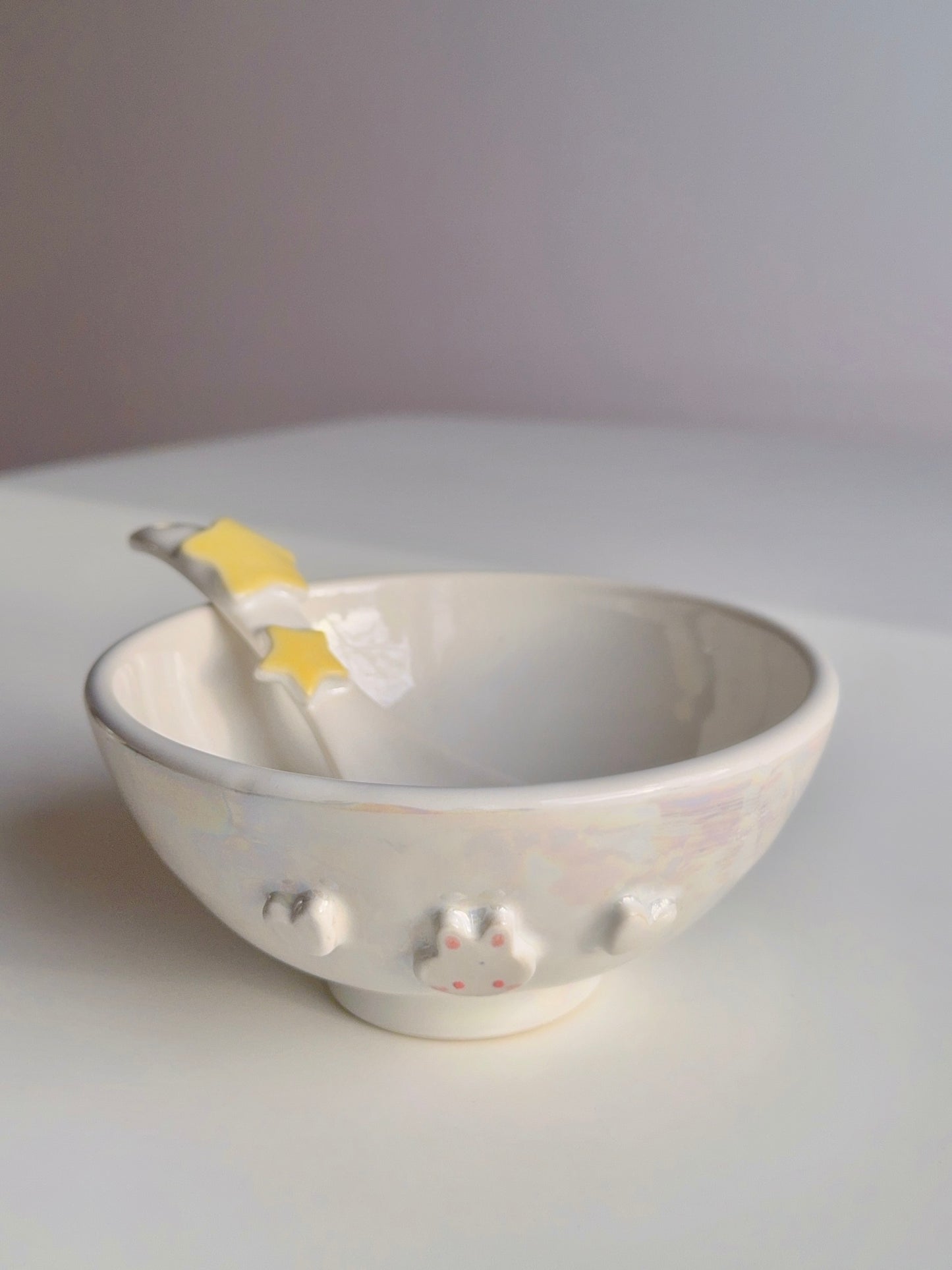 Lustre White Bun Bun Bowl