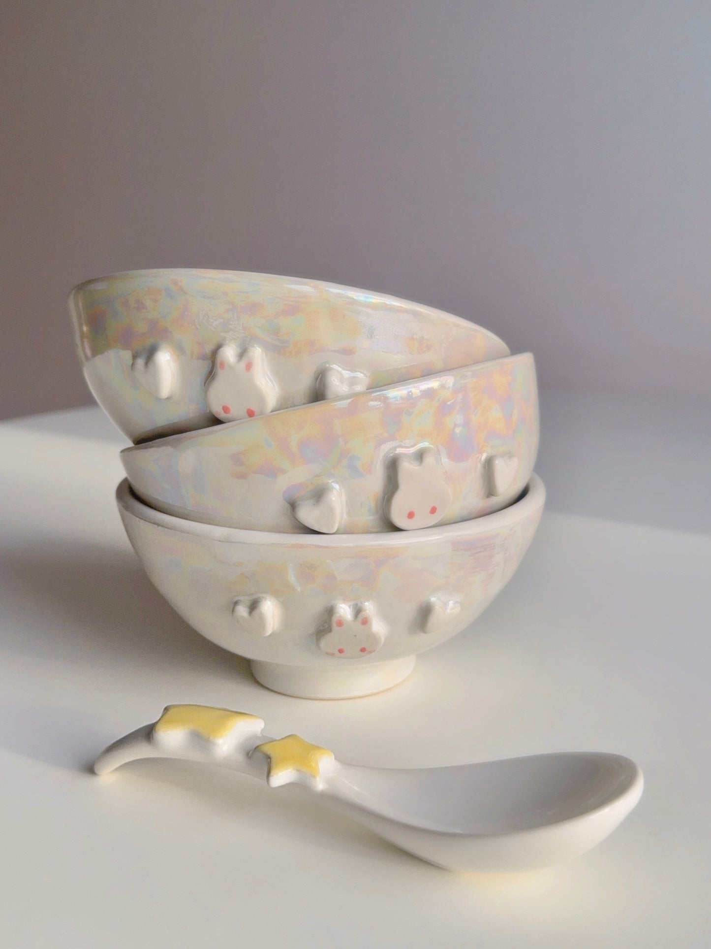 Lustre White Bun Bun Bowl