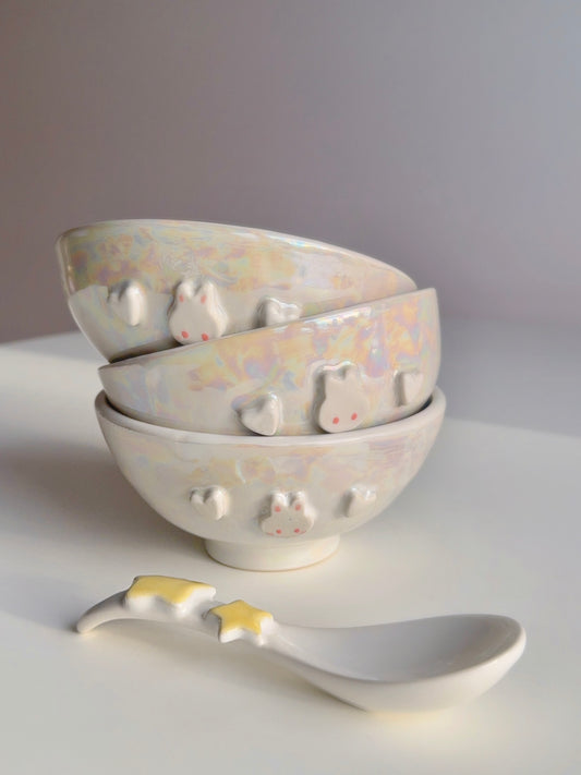 Lustre White Bun Bun Bowl