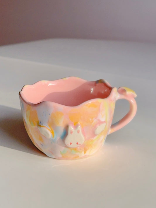 Pink Drippy Pastel BunBun Mug 2.0