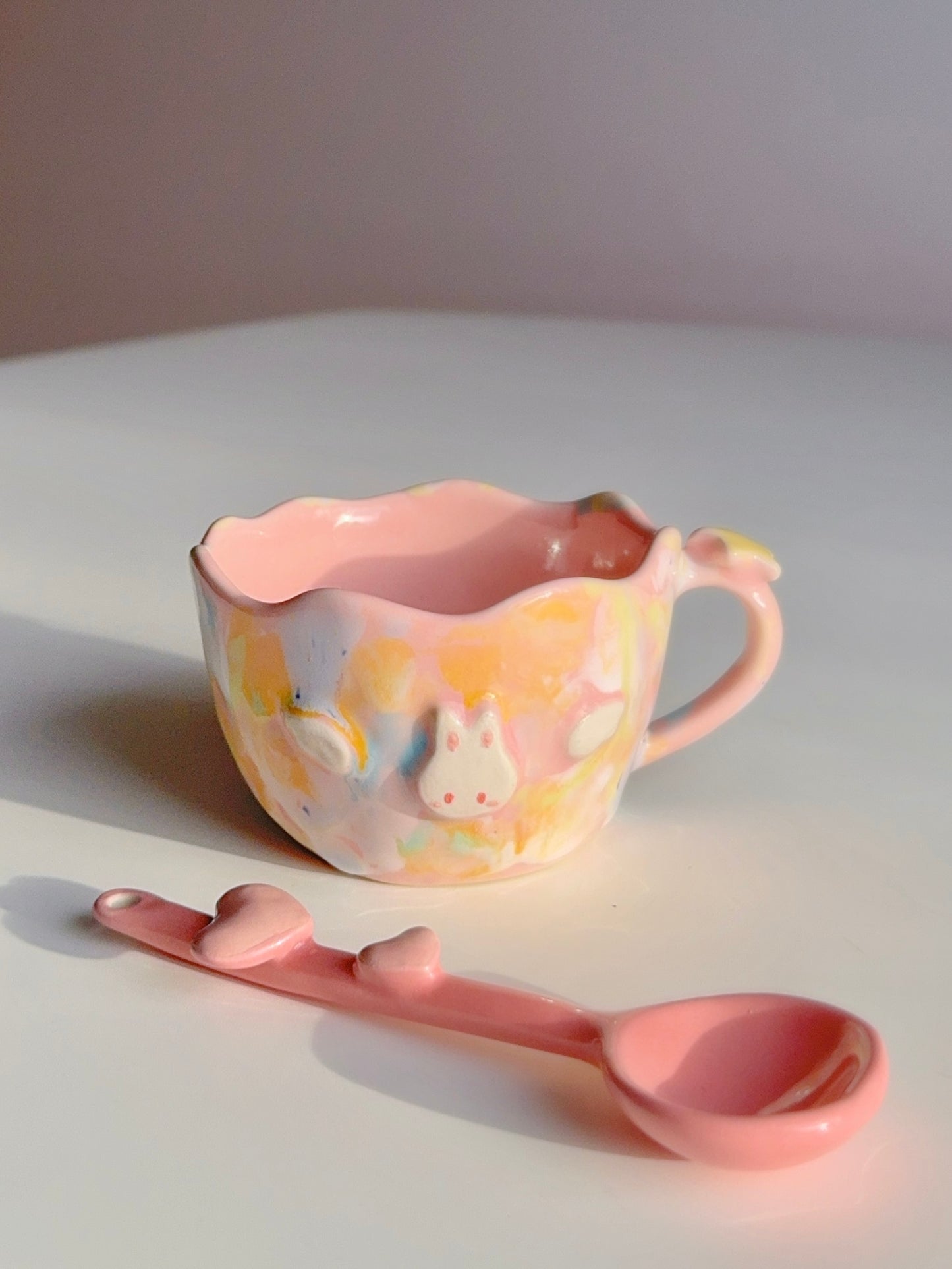 Pink Drippy Pastel BunBun Mug 2.0