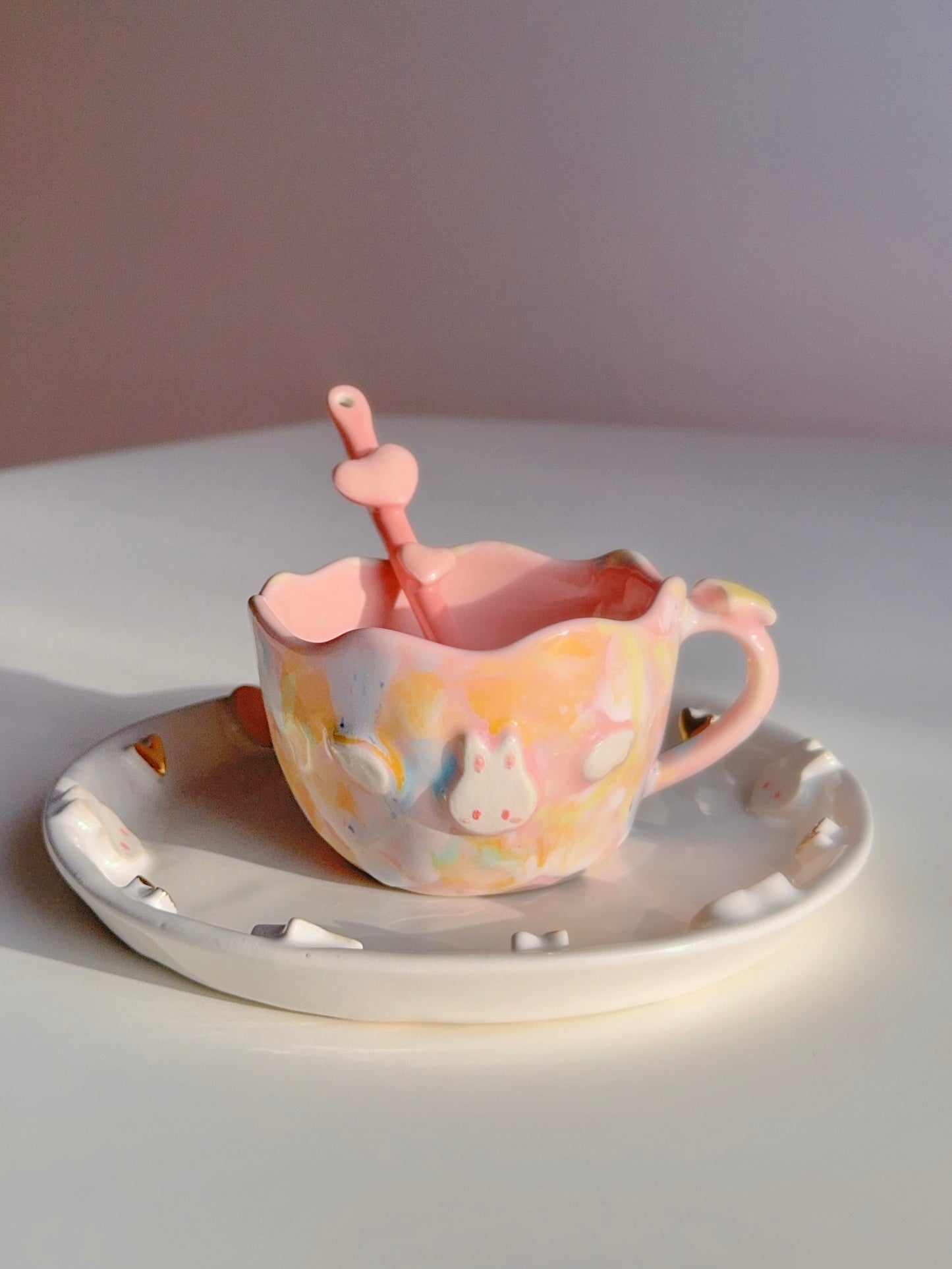 Pink Drippy Pastel BunBun Mug 2.0