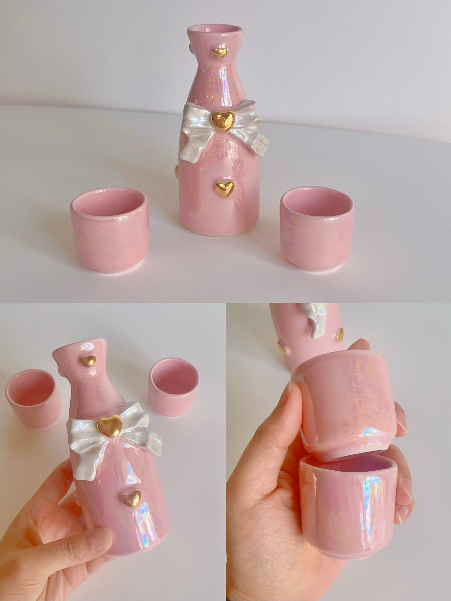 Pink + Gold Sake Set