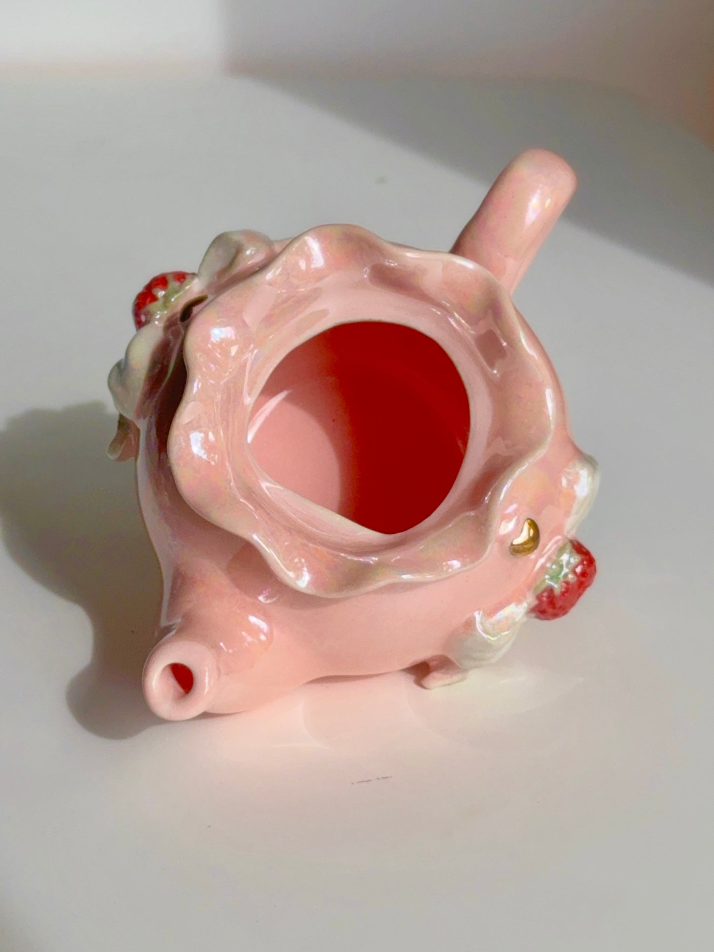 Pink Strawberry Bow Tea Set
