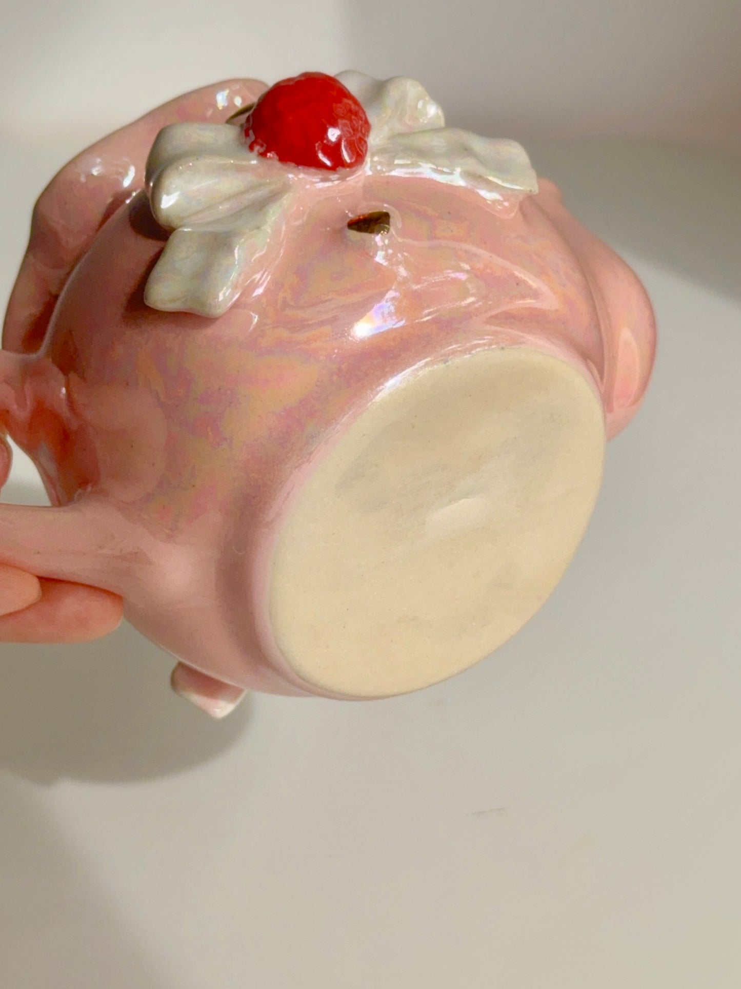 Pink Strawberry Bow Tea Set